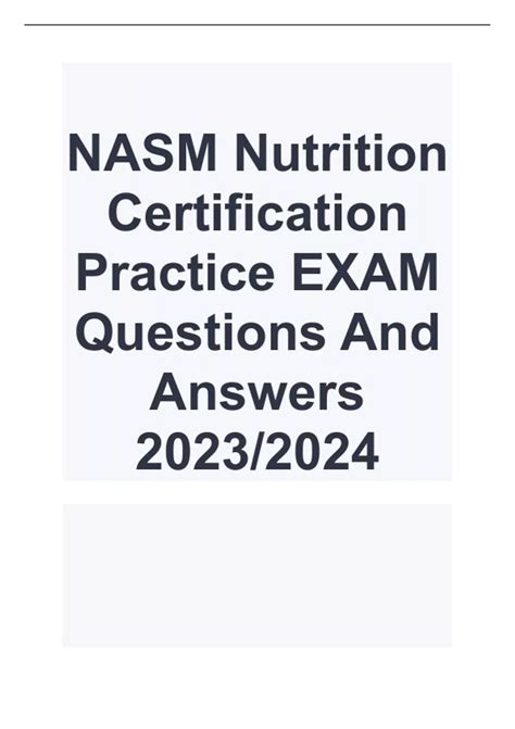 nasm nutrition certification practice test